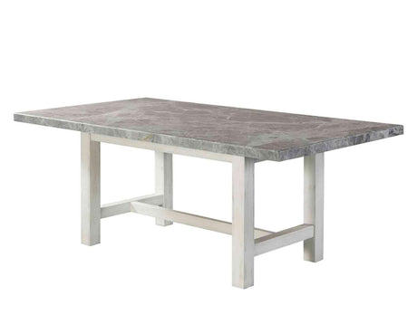 Canova 78-inch Gray Marble Top Dining Table by Steve Silver at Eve Furniture