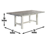 Canova 78-inch Gray Marble Top Dining Table by Steve Silver at Eve Furniture