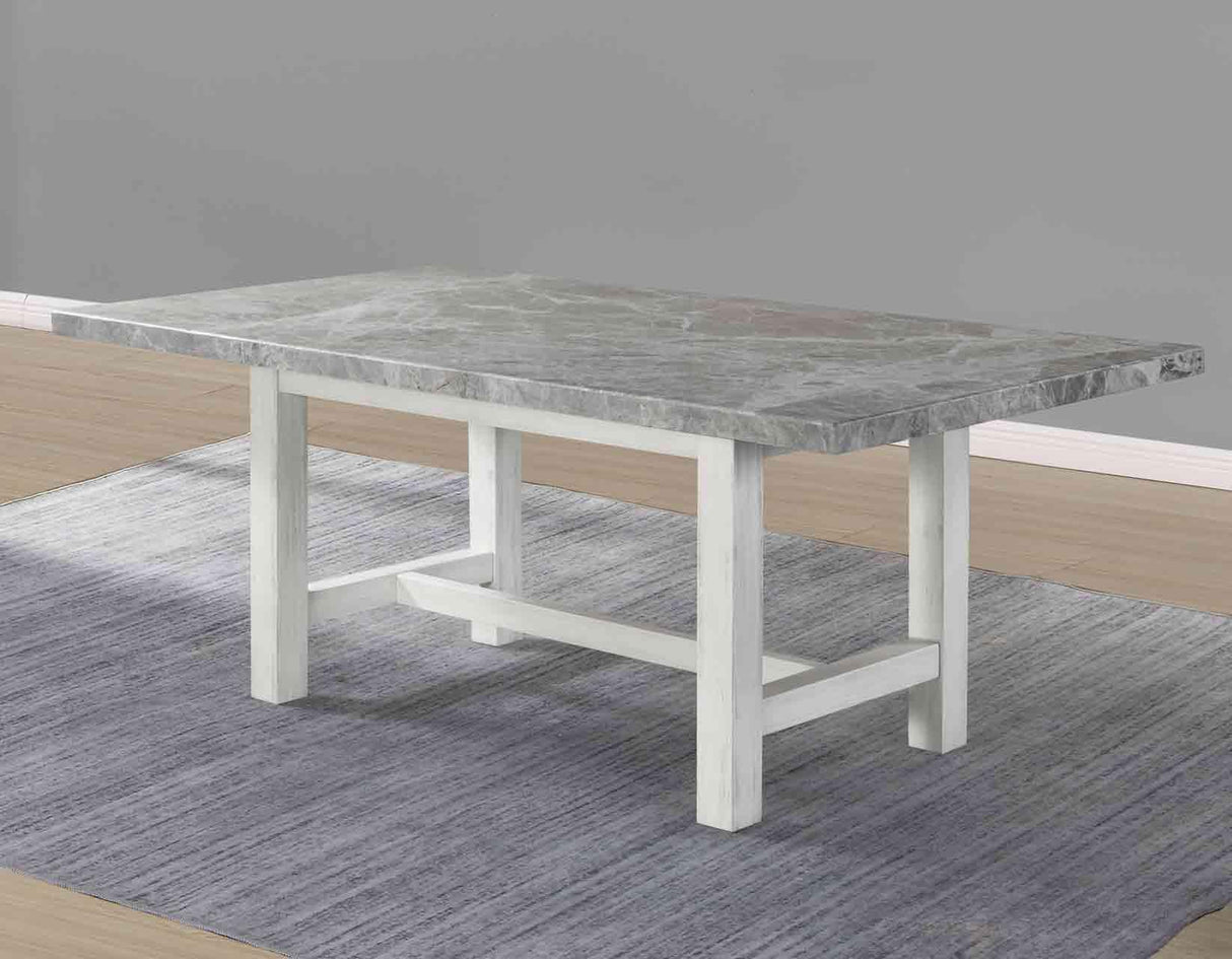 Canova 78-inch Gray Marble Top Dining Table by Steve Silver at Eve Furniture