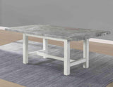 Canova 78-inch Gray Marble Top Dining Table by Steve Silver at Eve Furniture