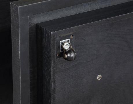 Canyon Black Cocktail Table with Casters by Steve Silver at Eve Furniture