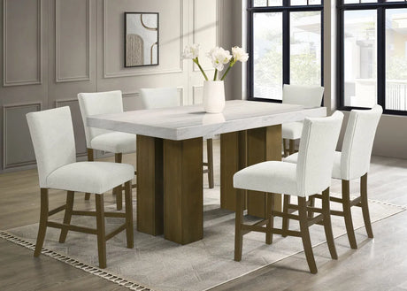 Capri Genuine Marble 7-Piece Dining Room Set by Happy Homes at Eve Furniture