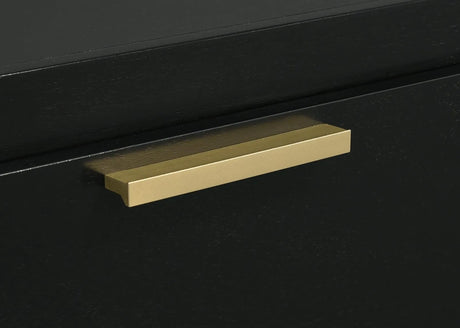 Caraway Black 2-drawer Nightstand Bedside Table by Coaster at Eve Furniture