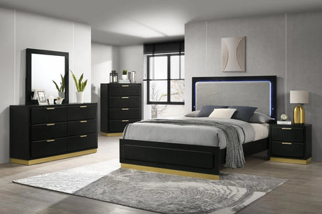 Caraway Black 2-drawer Nightstand Bedside Table by Coaster at Eve Furniture