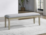Carena Backless Dining Bench Gray by Steve Silver at Eve Furniture