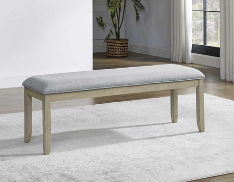 Carena Backless Dining Bench Gray by Steve Silver at Eve Furniture
