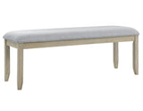 Carena Backless Dining Bench Gray by Steve Silver at Eve Furniture