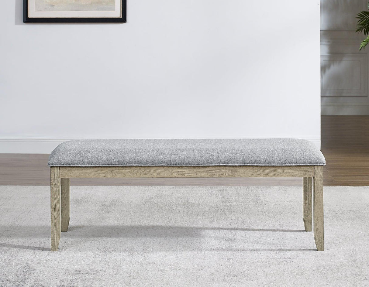 Carena Backless Dining Bench Gray by Steve Silver at Eve Furniture