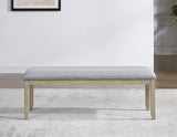 Carena Backless Dining Bench Gray by Steve Silver at Eve Furniture