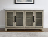 Carena White Marble Top Sideboard with Touch Lighting by Steve Silver at Eve Furniture