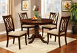 Carlisle Brown Cherry Round Dining Table by Furniture of America at Eve Furniture