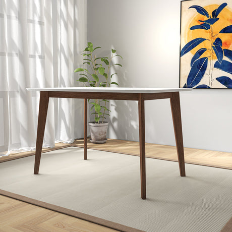 Carlos White Small Dining Table by Ashcroft Imports at Eve Furniture
