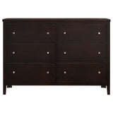 Carlton Cappuccino 6-Drawer Rectangular Dresser by Coaster at Eve Furniture