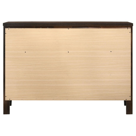 Carlton Cappuccino 6-Drawer Rectangular Dresser by Coaster at Eve Furniture