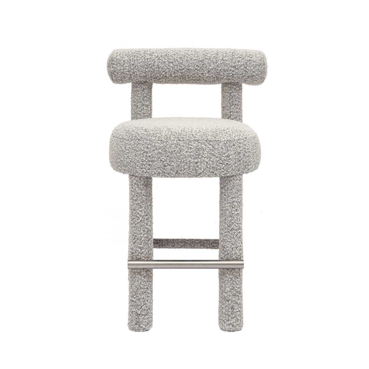 Carmel Black & White Performance Boucle Counter Stool by TOV Furniture at Eve Furniture