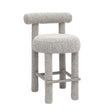 Carmel Black & White Performance Boucle Counter Stool by TOV Furniture at Eve Furniture