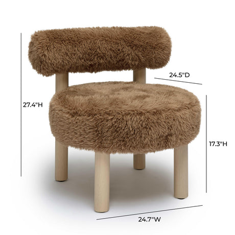 Carmel Vegan Shearling Accent Chair by TOV Furniture at Eve Furniture