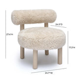 Carmel Vegan Shearling Accent Chair by TOV Furniture at Eve Furniture
