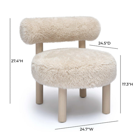 Carmel Vegan Shearling Accent Chair by TOV Furniture at Eve Furniture
