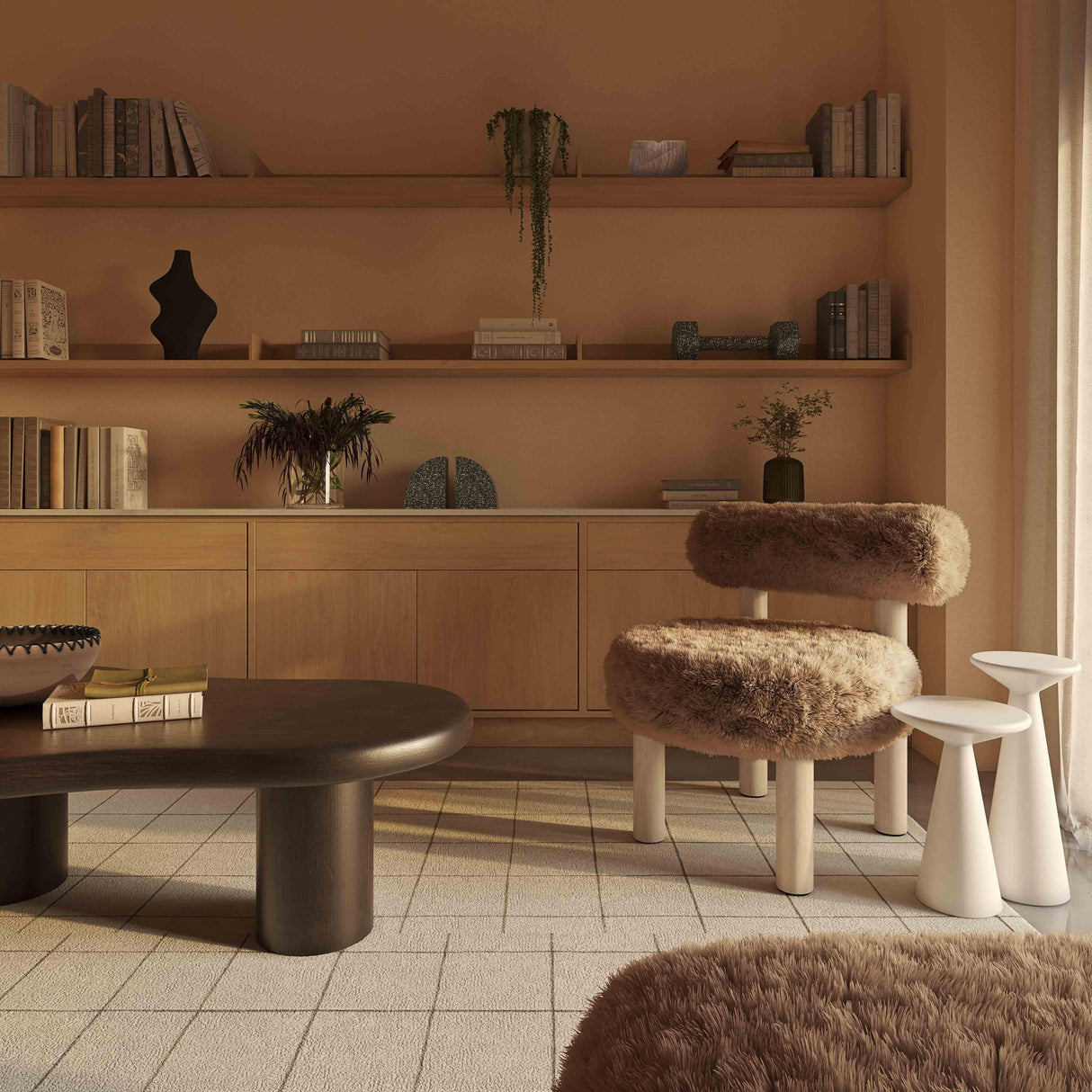 Carmel Vegan Shearling Accent Chair by TOV Furniture at Eve Furniture