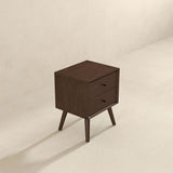 Caroline Walnut Night Stand 2-Drawer by Ashcroft Imports at Eve Furniture