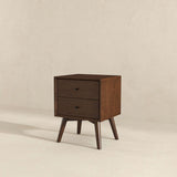 Caroline Walnut Night Stand 2-Drawer by Ashcroft Imports at Eve Furniture