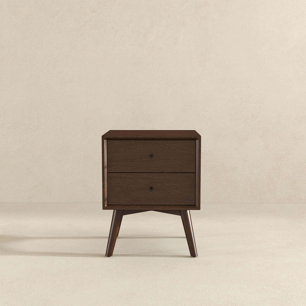 Caroline Walnut Night Stand 2-Drawer by Ashcroft Imports at Eve Furniture
