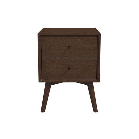Caroline Walnut Night Stand 2-Drawer by Ashcroft Imports at Eve Furniture