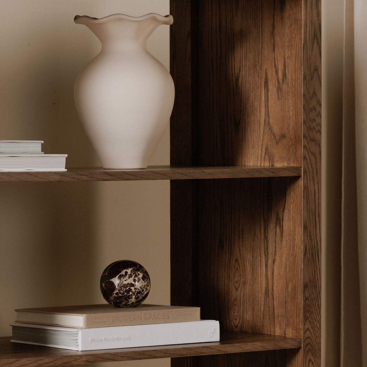 Caroline Warm Brown Bookcase by Moe's Home at Eve Furniture