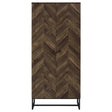 Carolyn Rustic Oak/Gunmetal 2-Door Accent Cabinet by Coaster at Eve Furniture