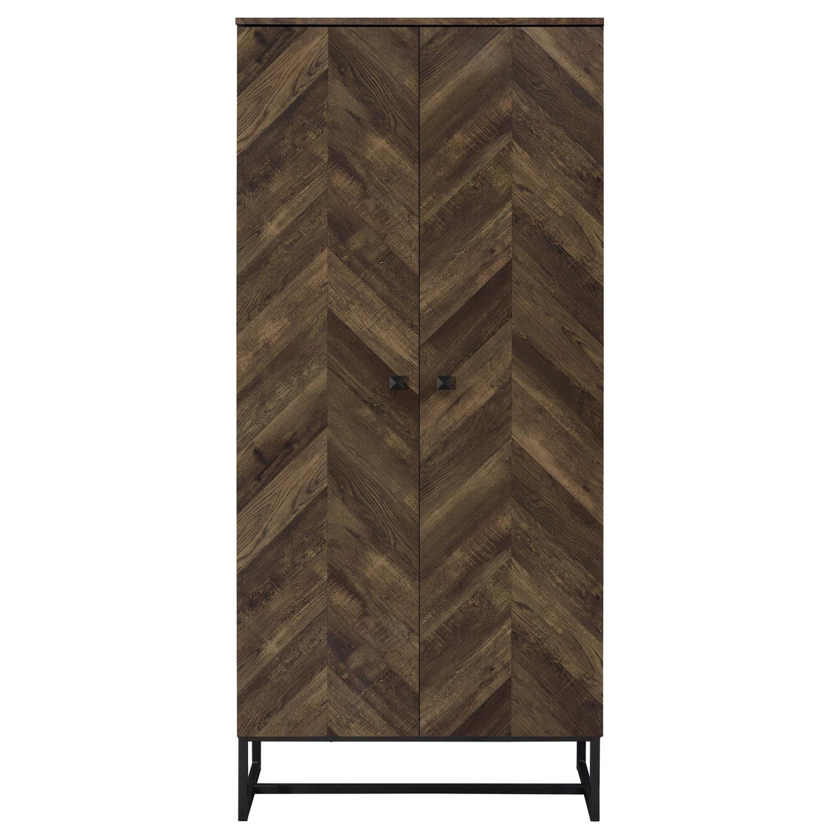 Carolyn Rustic Oak/Gunmetal 2-Door Accent Cabinet by Coaster at Eve Furniture