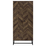 Carolyn Rustic Oak/Gunmetal 2-Door Accent Cabinet by Coaster at Eve Furniture