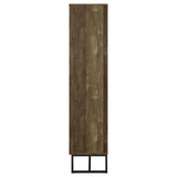 Carolyn Rustic Oak/Gunmetal 2-Door Accent Cabinet by Coaster at Eve Furniture