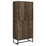 Carolyn Rustic Oak/Gunmetal 2-Door Accent Cabinet by Coaster at Eve Furniture