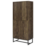 Carolyn Rustic Oak/Gunmetal 2-Door Accent Cabinet by Coaster at Eve Furniture