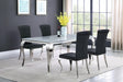 Carone Black/Chrome 5-Piece 81" Rectangular Dining Set by Coaster at Eve Furniture