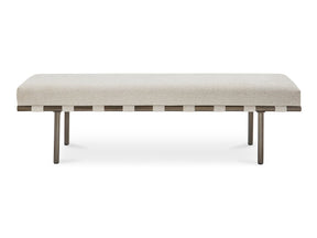 Carson Beige Dining Bench by Moe's Home at Eve Furniture