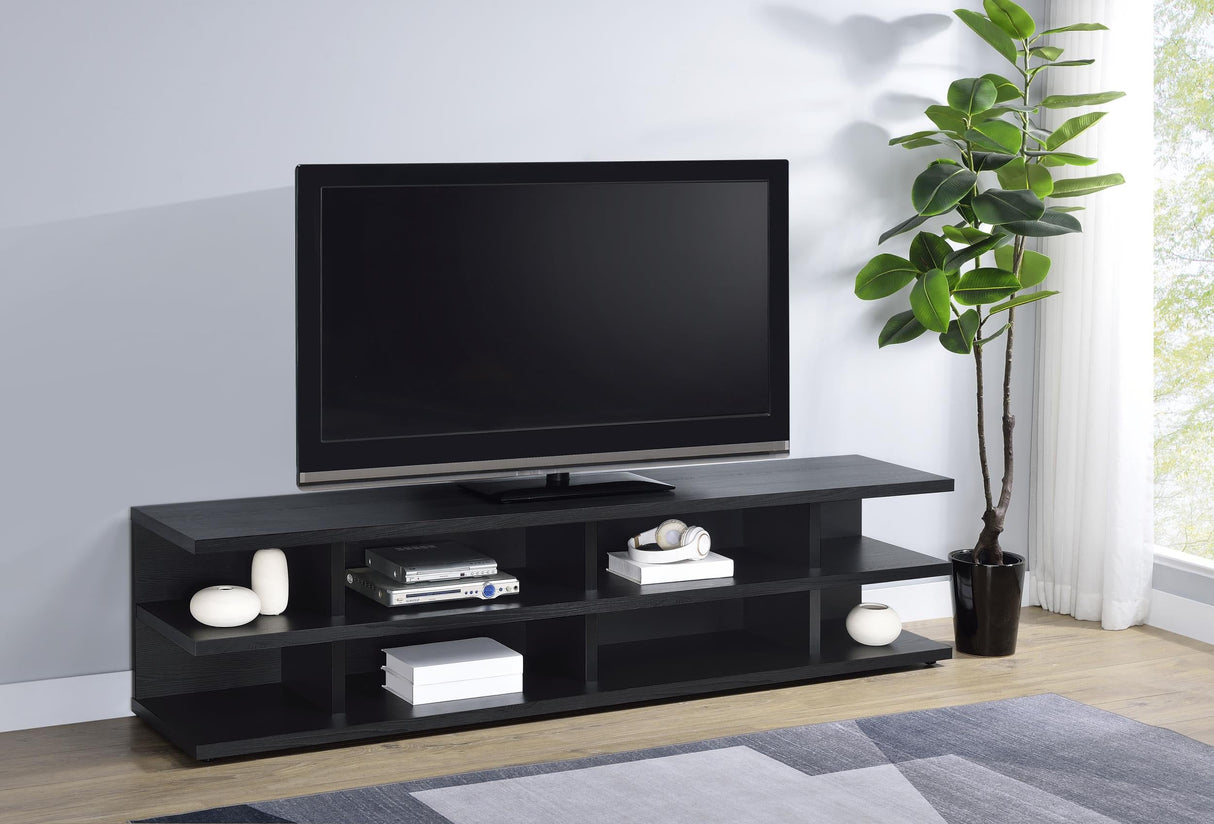 Cartmill Black 2-Tier TV Stand Media Console by Coaster at Eve Furniture