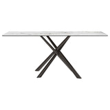 Carvell Black and Mirage White Sintered Stone Dining Table by Coaster at Eve Furniture