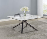 Carvell Mirage White Rectangular Sintered Stone Top Coffee Table by Coaster at Eve Furniture