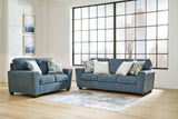 Cashton Blue Living Room Set by Ashley at Eve Furniture