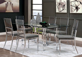 Casper Chrome Dining Table by Furniture of America at Eve Furniture