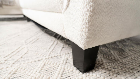 Caspian White and Black Upholstered Curved Arms Sectional Sofa by Coaster at Eve Furniture