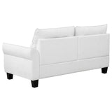 Caspian White and Black Upholstered Curved Arms Sectional Sofa by Coaster at Eve Furniture