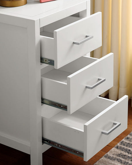 Cassidy White Twin Loft Bed by Furniture of America at Eve Furniture