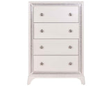 Cassie Illuminating 5-Drawer Chest, Shimmering Pearl Finish by Steve Silver at Eve Furniture