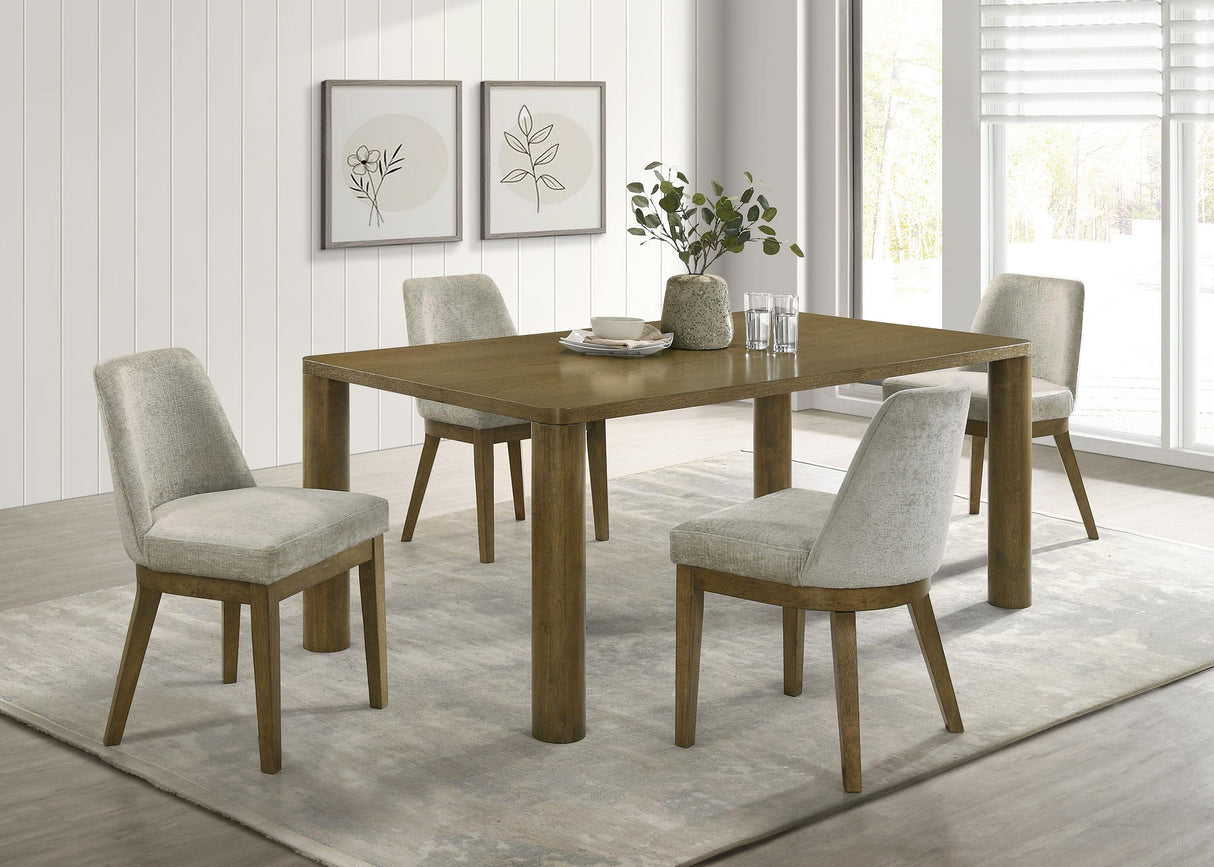 Castlewood Brown Oak Rectangular Dining Table by Coaster at Eve Furniture