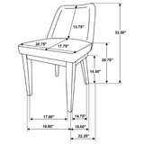 Castlewood Light Tan Side Chair, Set of 2 by Coaster at Eve Furniture