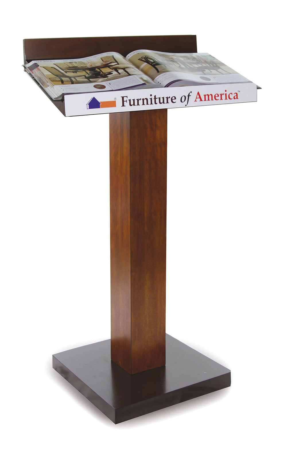 Catalia Dark Oak/Espresso Book Stand by Furniture of America at Eve Furniture