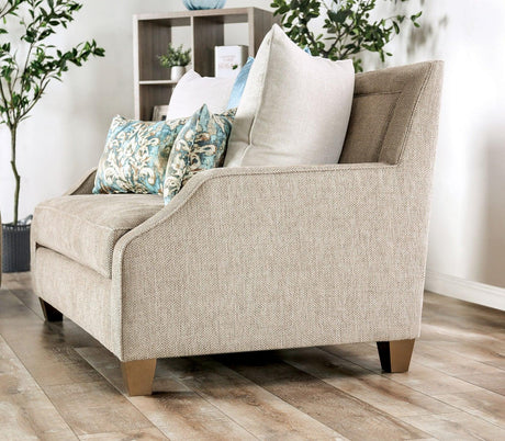 Catarina Beige/Teal Loveseat by Furniture of America at Eve Furniture